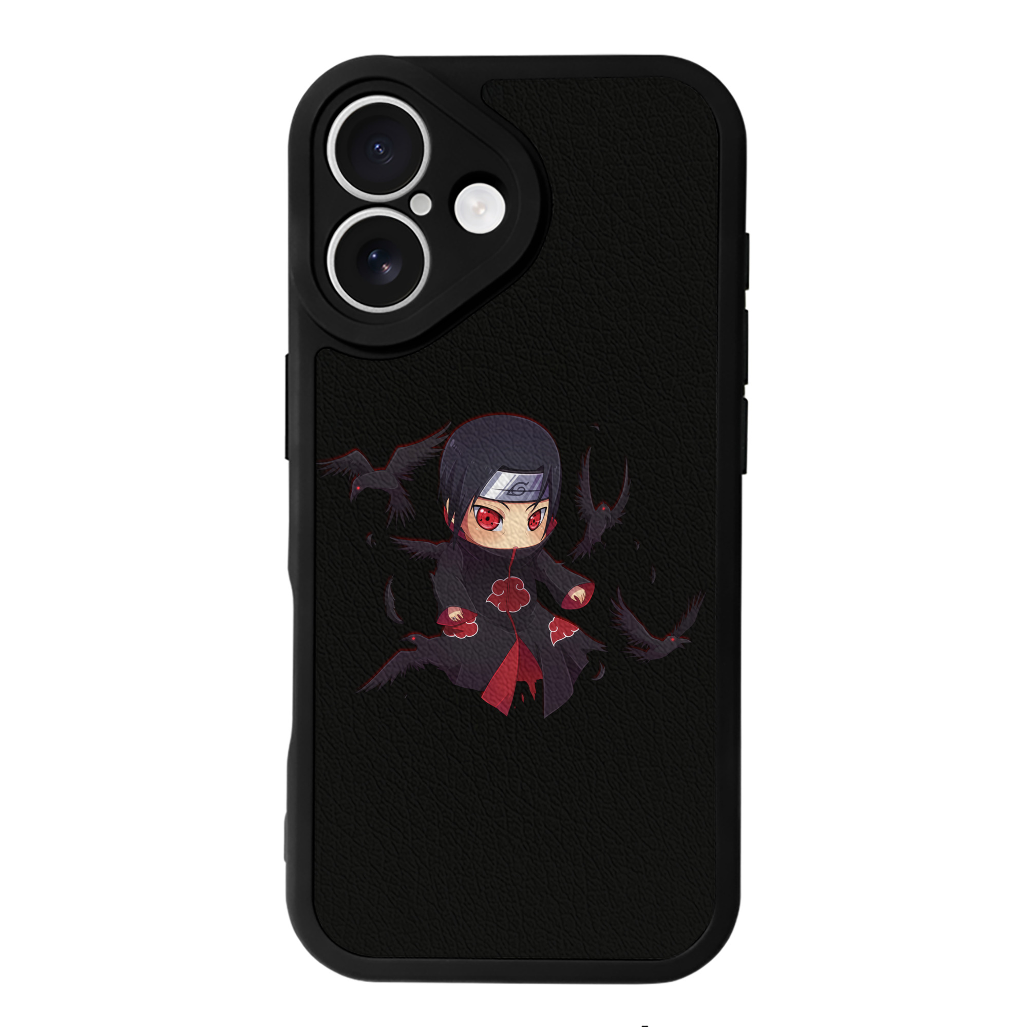 （画像用） NARUTO -ナルト- うちは イタチ Uchiha Itachi 【iPhone 16シリーズ対応】シリコンスマホケース（レザー調） 材質：シリコン